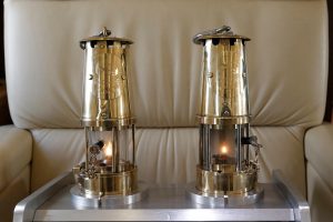 Holy Fire carried in two mining lamps from Jerusalem
