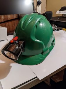 KL2.5 head torch on JSP mining helmet